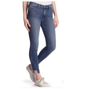 FRAME Le High Skinny Jeanne Raw Step Hem Oakley Wash